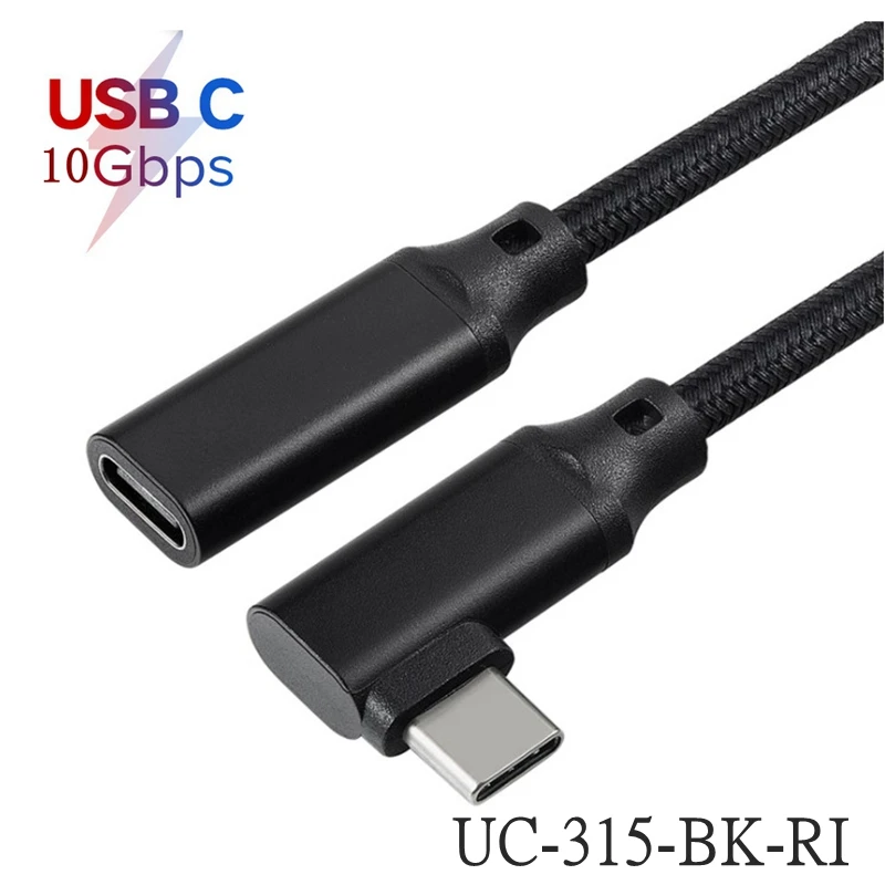 10 gb/s Gen2 USB typu C 3.1 męski na USB-C żeński przedłużacz danych 100W ładowania przedłużacz do przewodów przewód odwracalny projekt 0.2m 1 m 2m