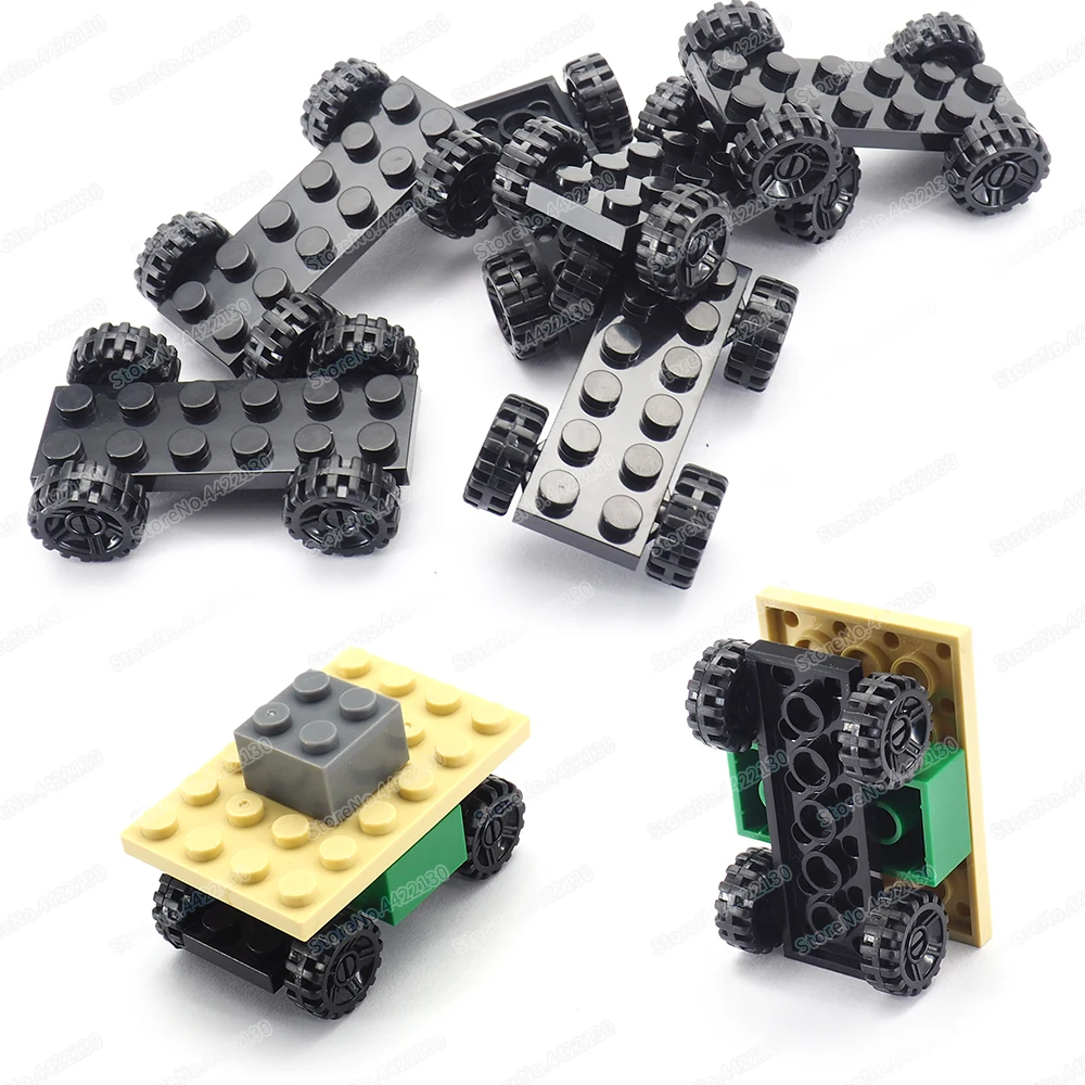 Shaft Plate Wheel 2*6 Building Blocks Accessories Moc City Figures Military  Classic Car Assemble Model Diy Child Christmas Toys