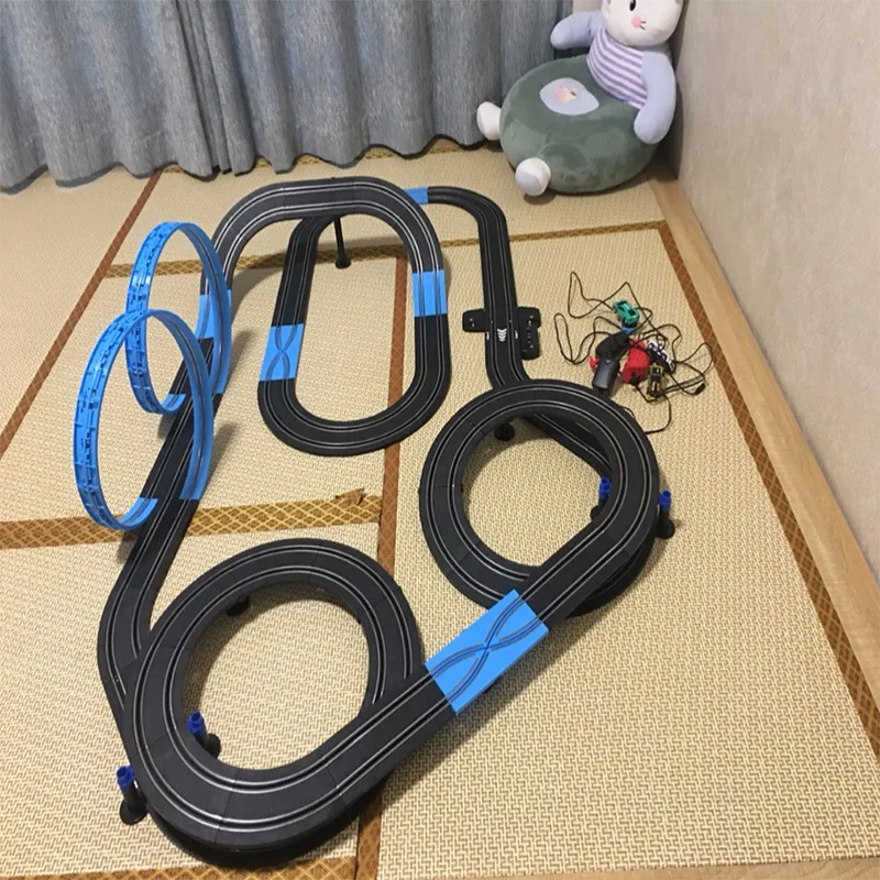 電気二リモートコントロールカーレーストラックのおもちゃautoramaプロの回路ボアチュール電気鉄道スロットレース車子供のおもちゃ