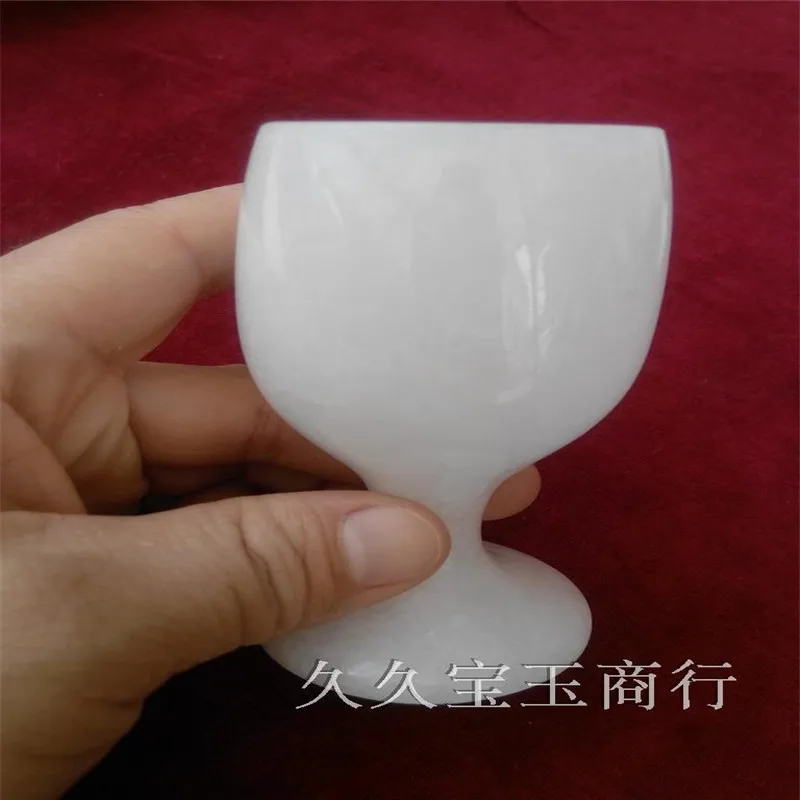 China Natural Genuine Jade Goblet Glass Ornaments Selling Genuine 85mm*48mm Special Offer