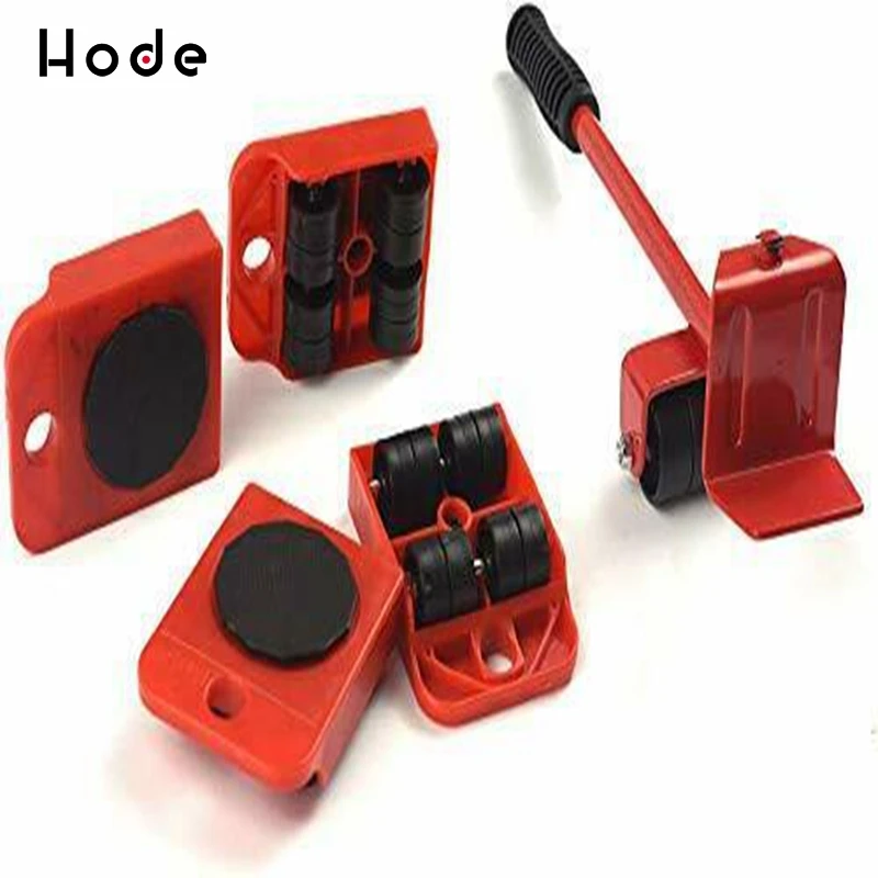 Dropshipping Furniture Mover Set Furniture Mover Tool Transport Lifter Heavy Stuffs Moving Wheel Roller Bar Hand Tools 5 Pcs Set