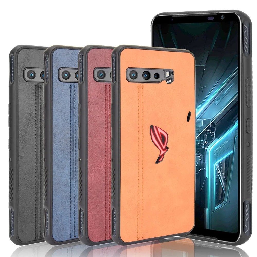 For Asus ROG Phone 3 ZS661KS Case Asus ROG3 Route Calfskin PU Leather Hard Phone Bag Cover For Asus ROG Phone 3 Strix Back Case - view 5