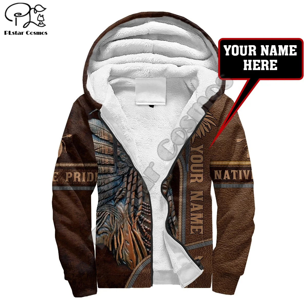 PLstar Cosmos Newest Indian Native Skull Tribe Harajuku 3DPrint Men/Women NewFashion Winter Thicker Coat Fleece Jacket Hoodies 1