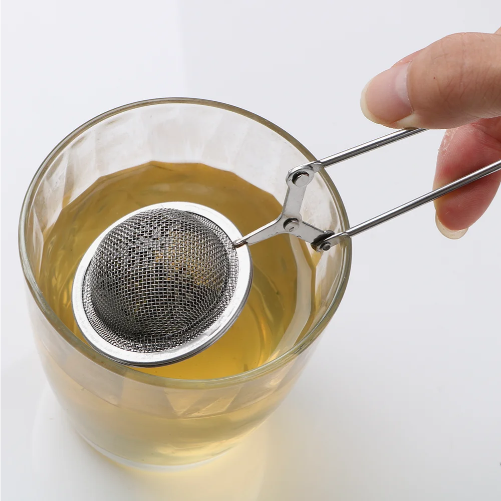 Stainless Steel Tea Infuser Sphere Mesh Tea Strainer Coffee Herb Spice Filter Diffuser Handle Tea Ball