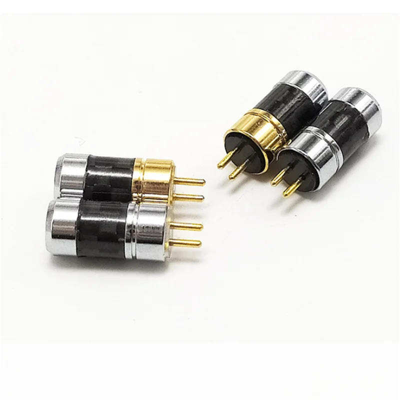 0.78mm flat mouth carbon fiber resin pure copper gold-plated JH16Pro JH11 headphone pin 1pair(L+R)