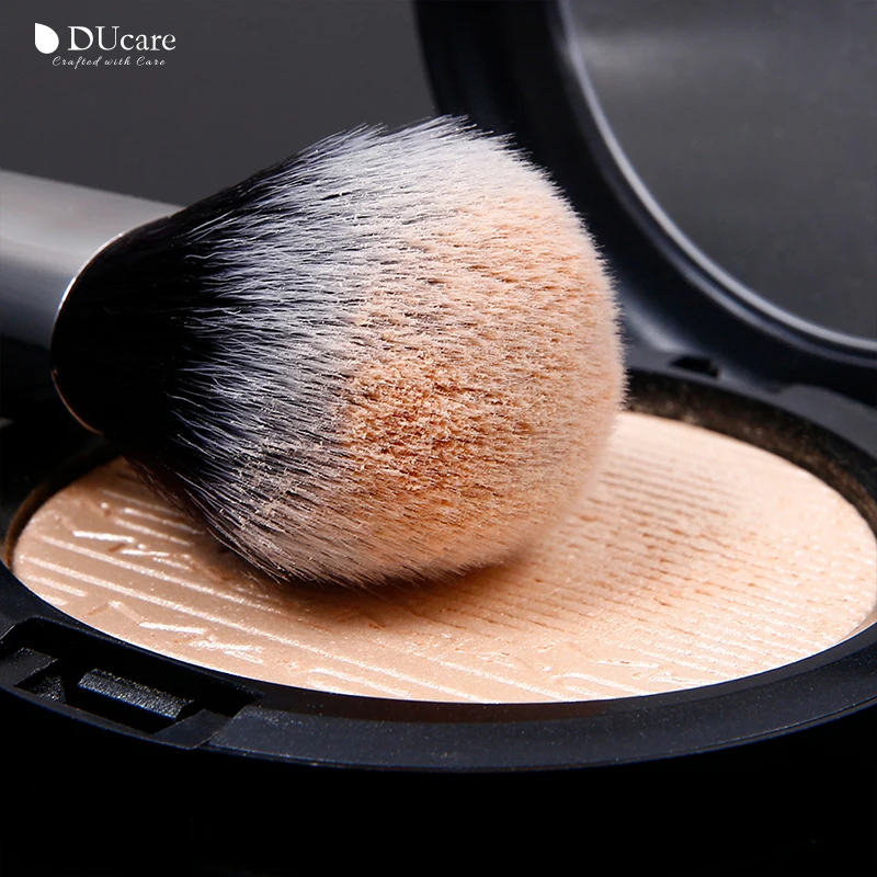 DUcare Black 3 Pcs Makeup Brush Set Professional Face Cosmetic Kit Powder Blush Foundation Synthetic Hair Beauty Makeup Brushes