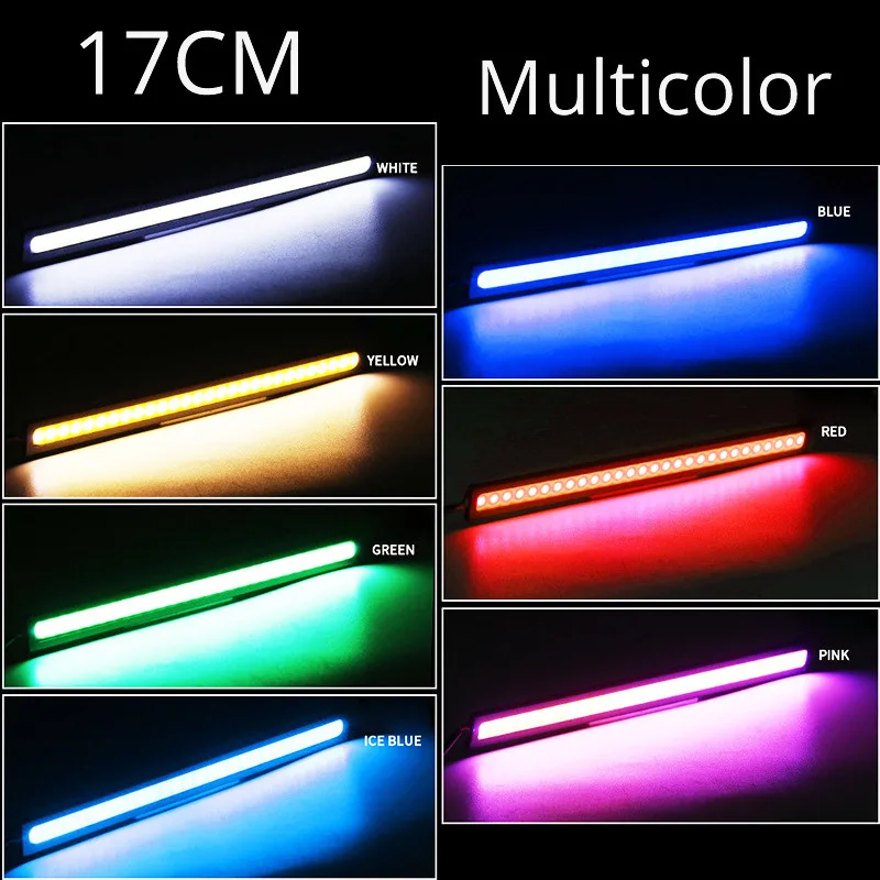 Universale 17cm car led light bar strip cob Daytime Running luci esterne Auto Waterproof Car Styling DRL barra Led Lamp 12V