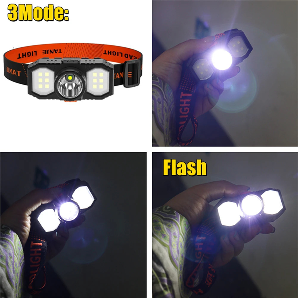 Portable USB Rechargeable LED Headlamp Ultra-bright Led Search Night Fishing Lamp 18650 Battery Head Flashlight For Camping