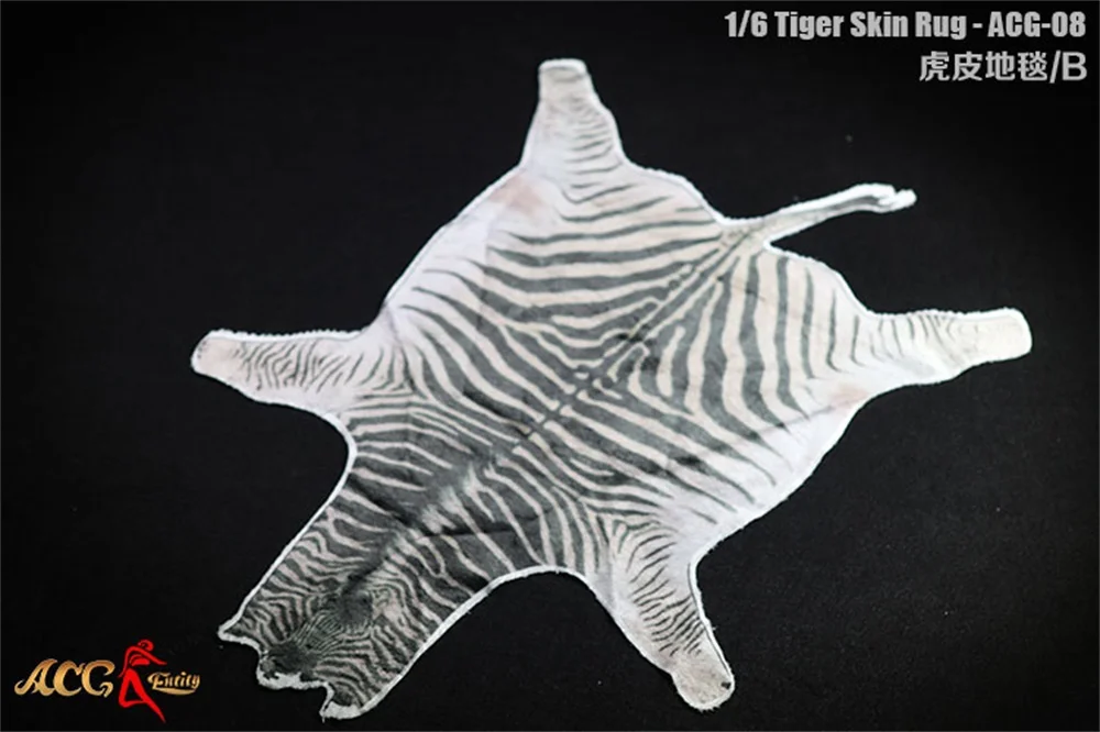 In Stock 1/6th ACG-08 Toys Model Tiger Of Skin Carpet High Imitation Model Scene Prop Accessories