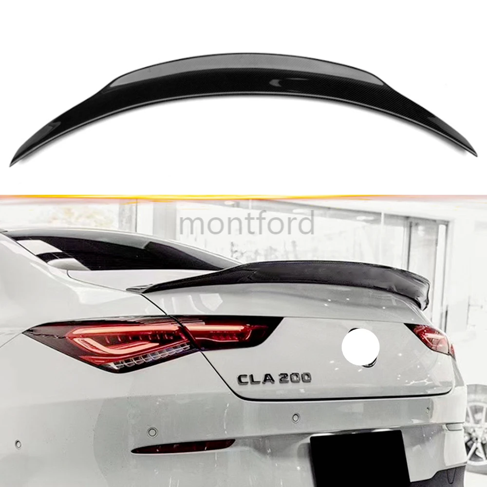 

C118 Rear For Mercedes Benz CLA Class W118 2019-2020 CLA250 CLA200 CLA220 carbon fiber Spoiler Car Rear Wing Lip Trunk Spoiler