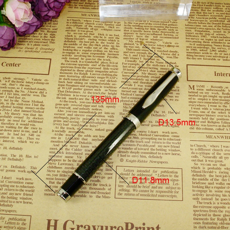 Luxious Carbon Fiber Fountain Pen Liquid Ink Pens with Pump Cartridge Office Business for Father's Day Gift School Stationery image 6