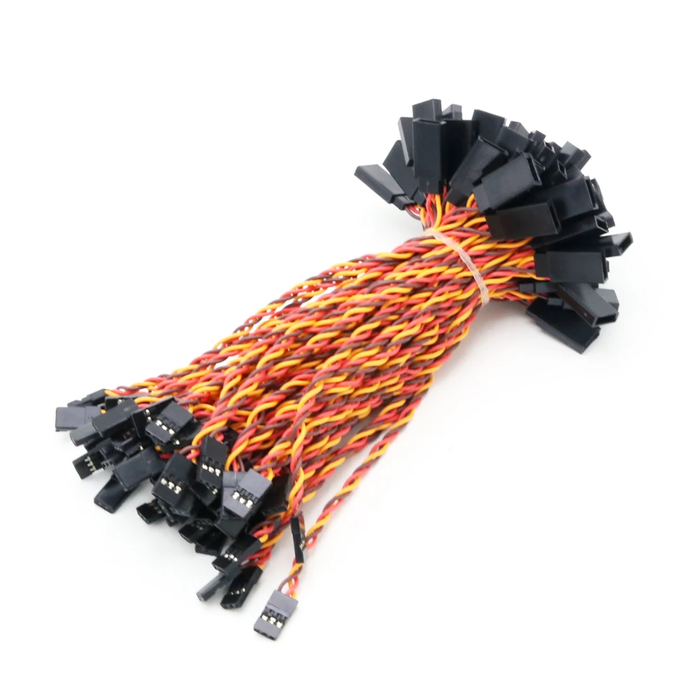 10pcs 10 / 15 / 30 / 50 / 100cm Servo Extension Cable 30 / 60 core For Futaba JR Anti-interference Servo For RC Helicopter Part/