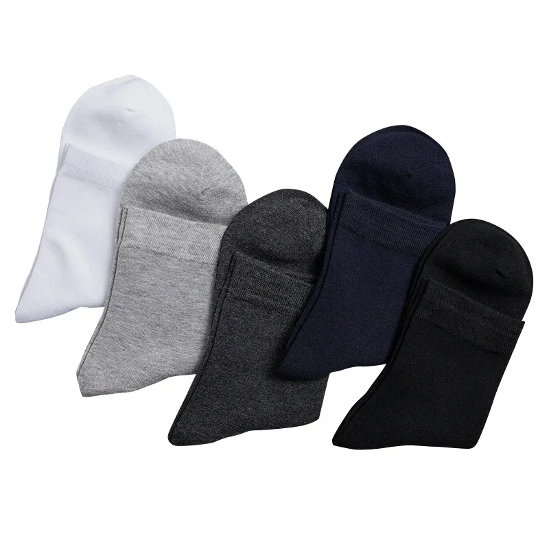 High Quality 10Pairs/Lot Men\'s Cotton Socks New Style Black Business Men Socks Soft Breathable Male Socks Plus Size (6.5-14)