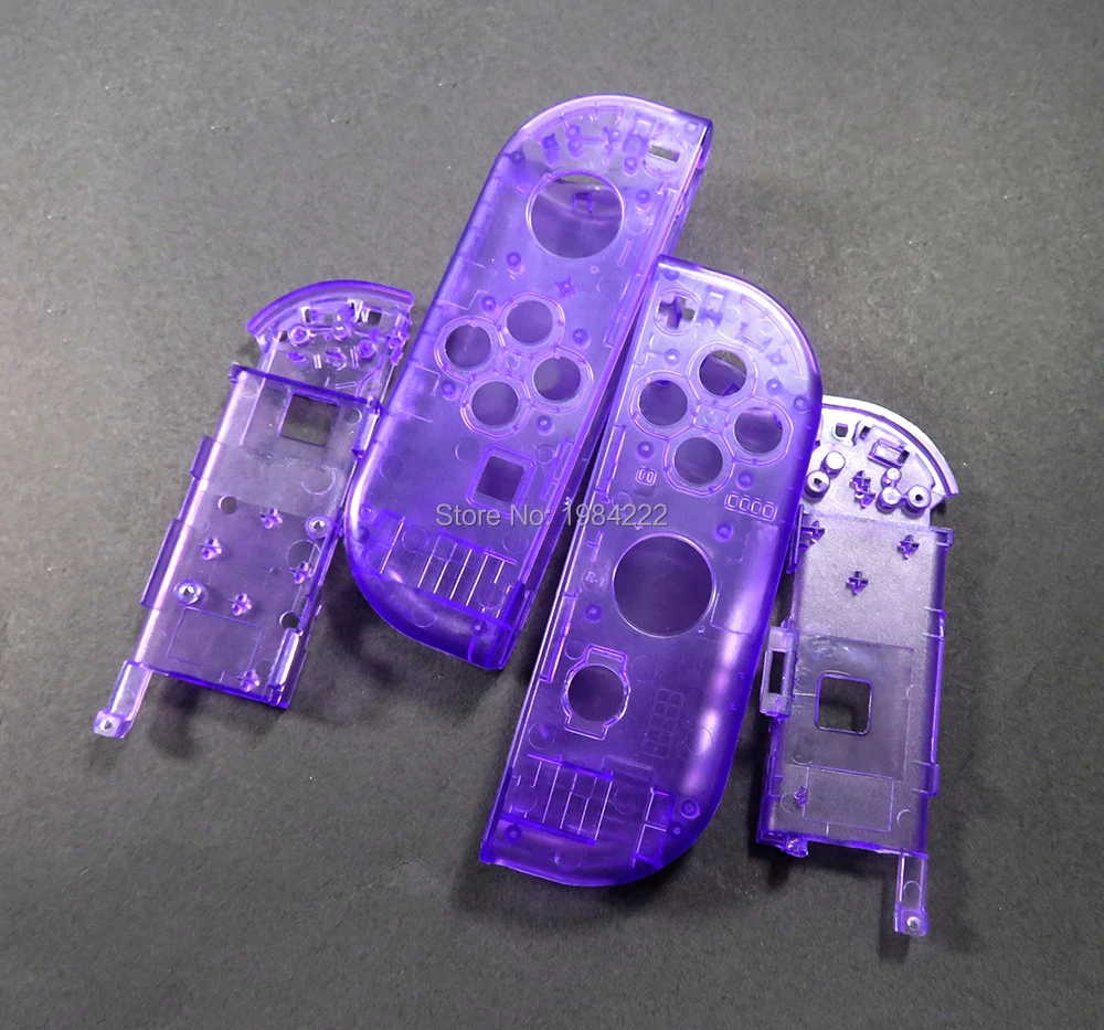 10 مجموعات من حالات الحماية الواضحة لجهاز نينتندو سويتش NS Joy Con الإسكان شل غطاء لوحدة التحكم NX JoyCons شفافة