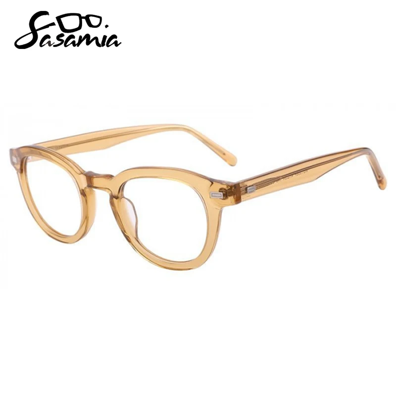 SASAMIA Round Optical Glasses Women Men Clear Anti Blue Light Blocking Glasses Frame Prescription Transparent Spectacle Frames