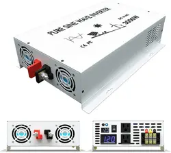 Pure Sine Wave Power Inverter 3000W 24V 220V Solar Wind Generator Transformer Convert 12V/36V/48V/72V/96V DC to 120V/230/240V AC