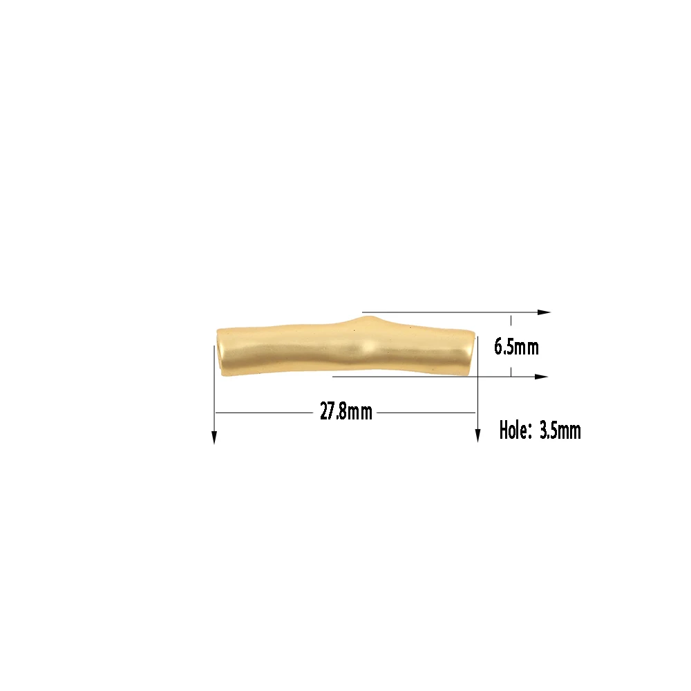 Long Curved Bend Tube Copper Connector Beads For Bracelet Necklace DIY Jewelry Making