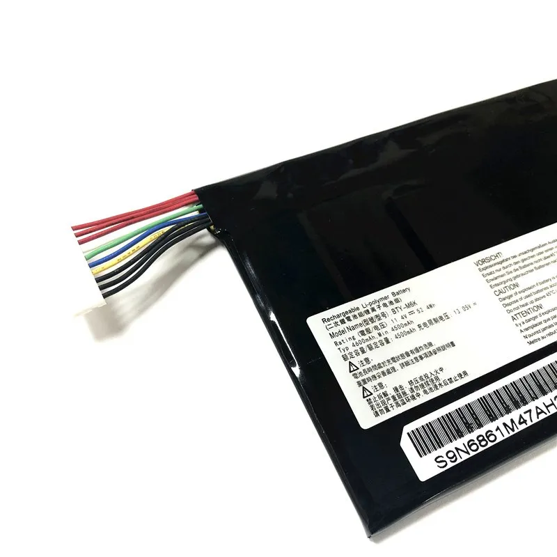 New BTY-M6K Laptop Battery For MSI GS63VR MS-17B4 MS-16K3 7RG-005 GF63 Thin 8RD 8RD-031TH 8RC GF75 Thin 3RD 8RC 9SC