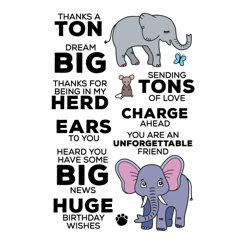 Elephants Animal House Transparent Clear Silicone Stamp/Seal for DIY scrapbooking/photo album Decorative clear stamp