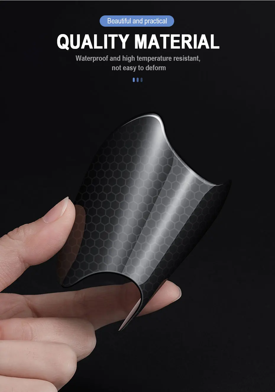 SEAMETAL Auto Türgriff Schutz Streifen Auto Tür Schüssel Schutz Aufkleber Universal Tür Schüssel Film Anti Scratch Zubehör – Detail 6