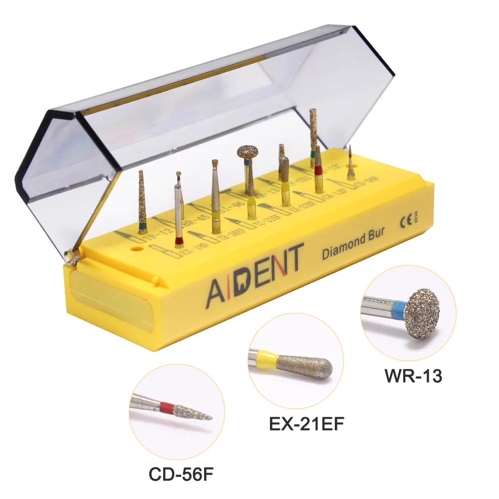 

Dental Diamond Burs Drill Dental Burs For High Speed Handpiece Standard Dentist Tools AI-FGS05 12PCS/Pack