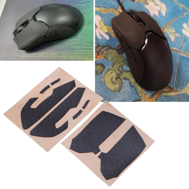 H052 Mouse Anti-Slip Elastics Refined Side Grips for Razer Viper Mouse Superlight Skin Sweat Resistant Pads Without Mouse