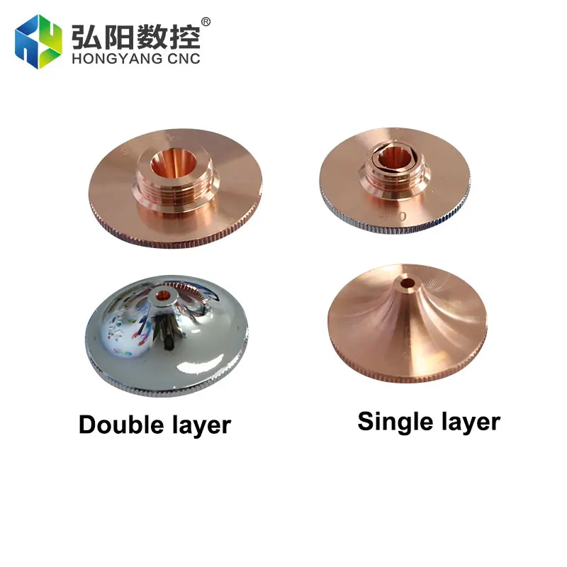 Hongshan – buse Laser simple et Double, 28mm, coupant le métal et le cuivre, diamètre de la tête amélioré 0.8-5.0 filetage M11