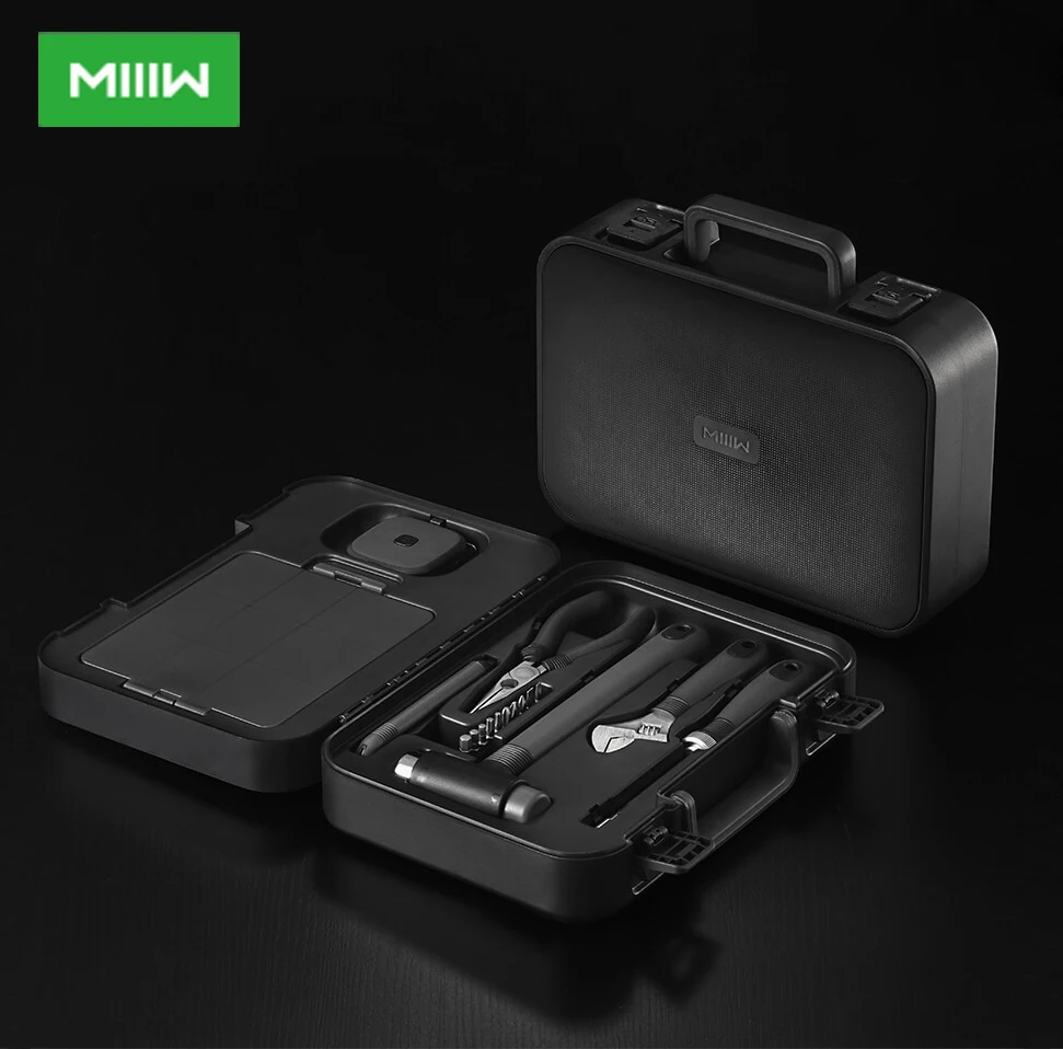 Xiaomi MIIIW 16Pcs Kit di attrezzi fai da te Toolbox strumento manuale generale per uso domestico con cacciavite chiave a martello pinza a nastro strumenti di riparazione del coltello