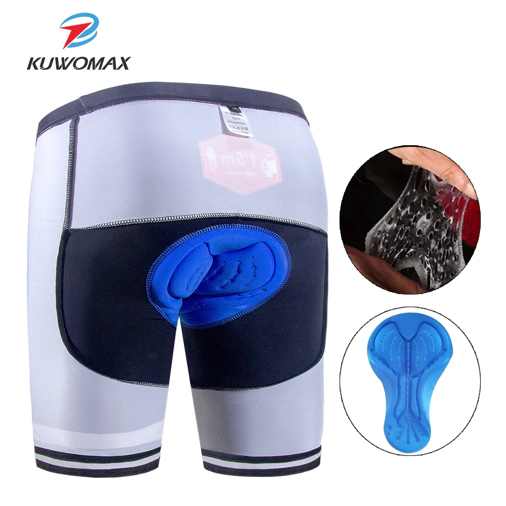 KUWOMAX Hot Sale Unisex Black Bicycle Cycling Comfortable Underwear Sponge Gel 3D Padded Bike Short Pants Cycling Shorts.