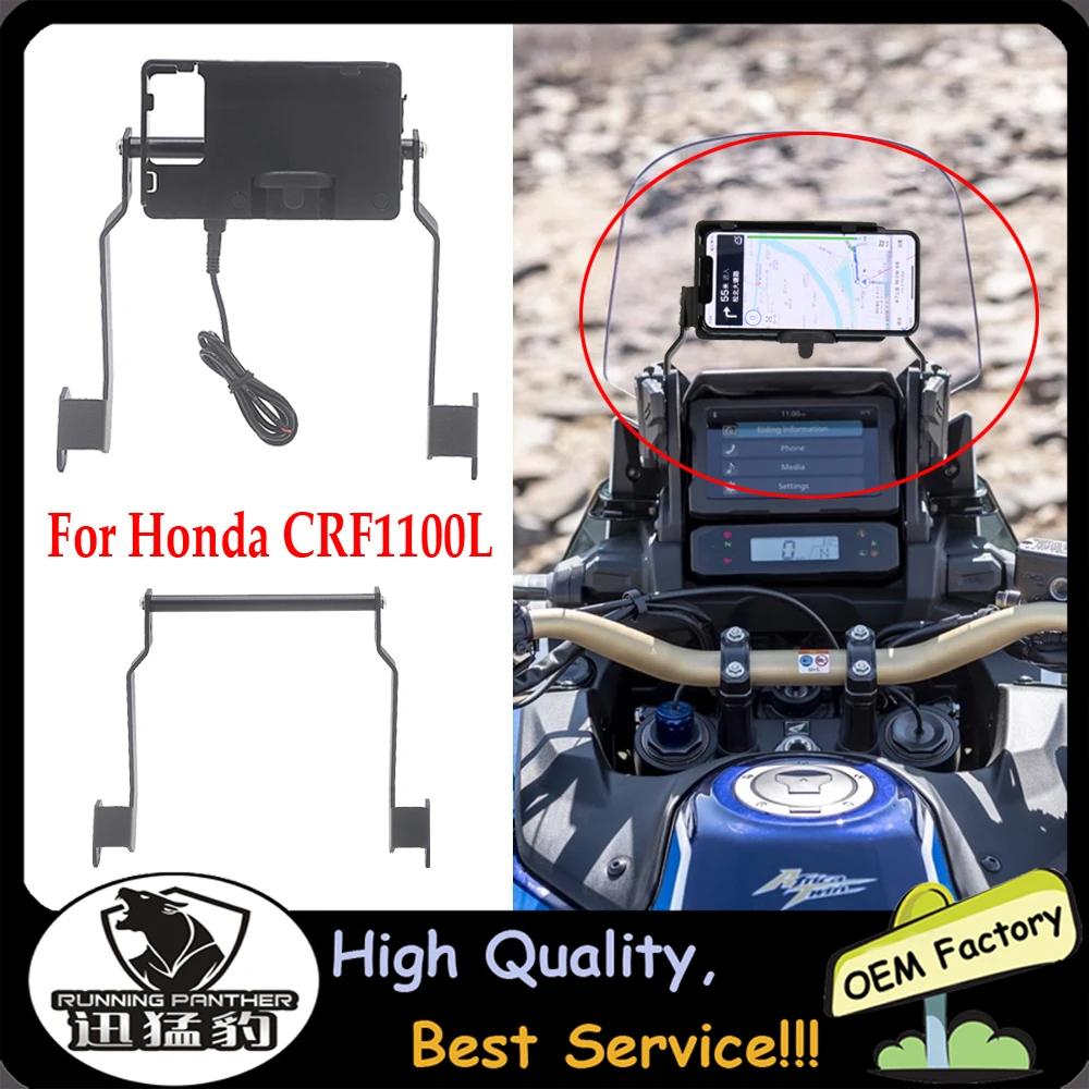 For HONDA CRF 1100L Africa Twin Adventure sports CRF1100L Motorcycle Stand Holder Phone GPS Navigaton Bracket USB CRF 1100 L