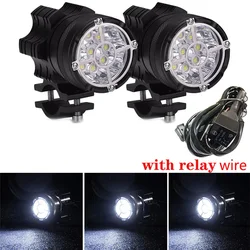 Led motorcycle headlight 6/9 beads moto led lamps For BMW R1200GS F800 F700GS Front Brackets motorbike Fog Passing Light