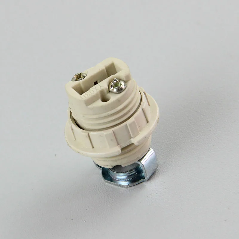 Casquillo de bombilla G9, soporte de Base de lámpara de cerámica y anillo de plástico