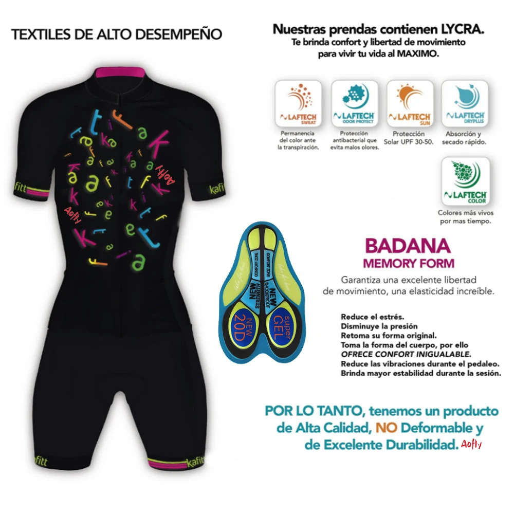 Abbigliamento a pedale Dunas verde donna ciclismo scimmia tuta da ciclismo corta pantaloni abbigliamento con Gel tute complete Pro Triathlon