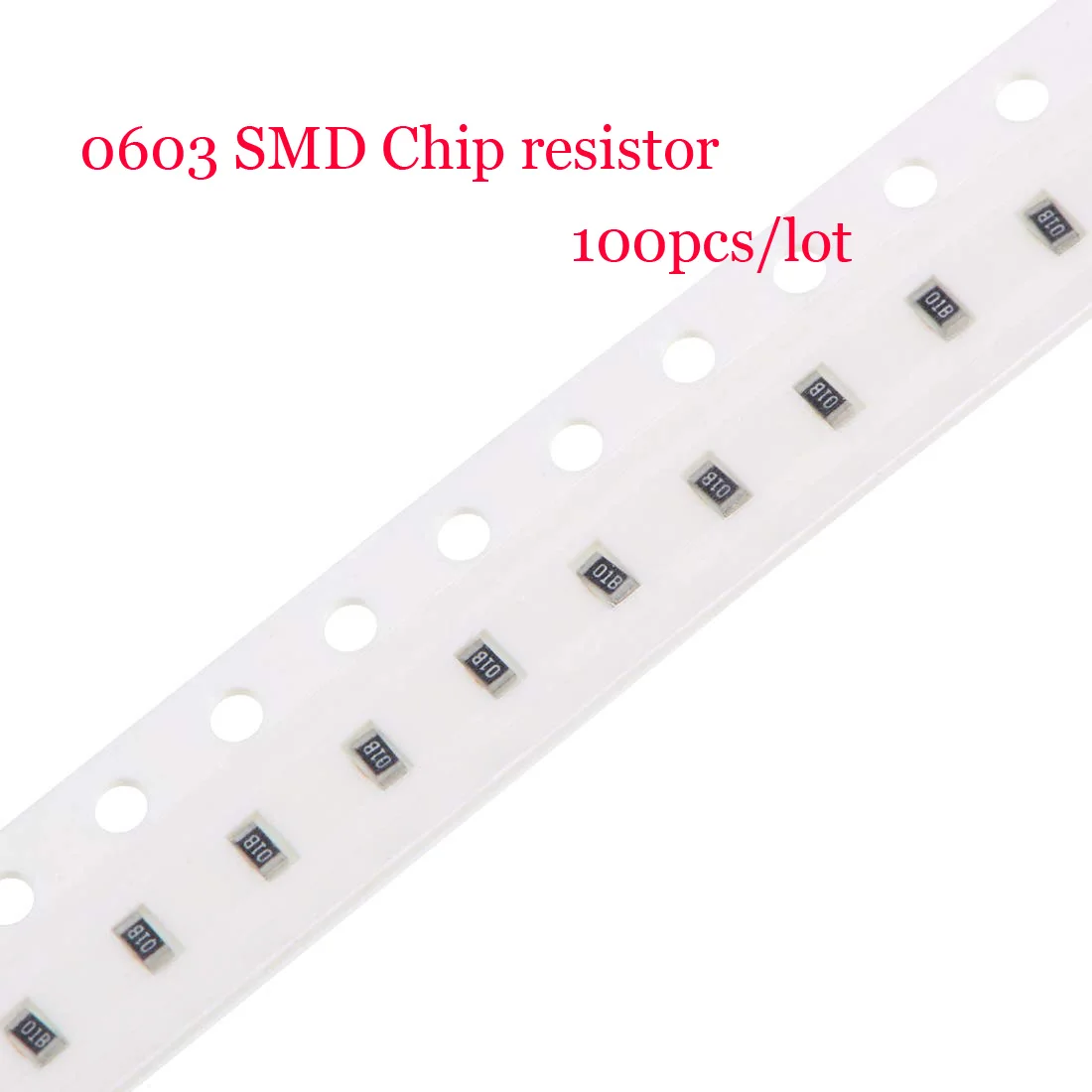 100Pcs 1% 0603 0R to 10M SMD Chip Fixed resistor 0 10 22 100 150 220 470 510 ohm 1K 2.2K 4.7K 10K 100K 220K 510K 1M 2.2M 5.1M