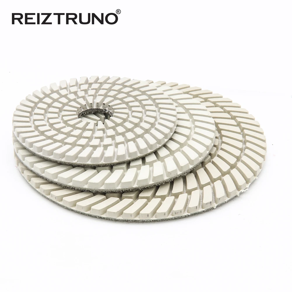 Reiztruno 3 "/4"/5 "แผ่นขัดเปียกสำหรับขัดหินอ่อนหินแกรนิต,ควอตซ์,resin Abrasive Disc บดล้อสำหรับเครื่องบด,ใช้เปียก