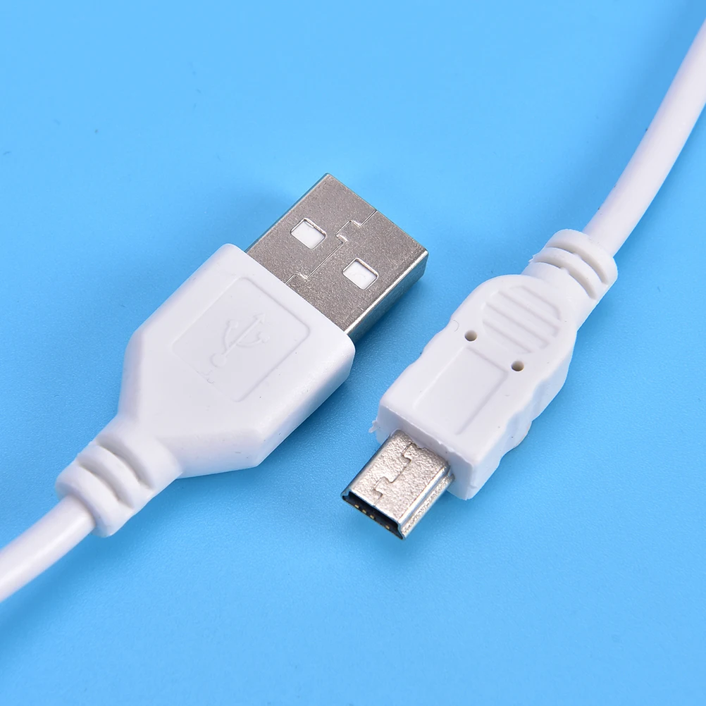 MINI Cable USB de 1m de largo, Cable de sincronización y carga tipo A 5 pines B, cargador de teléfono