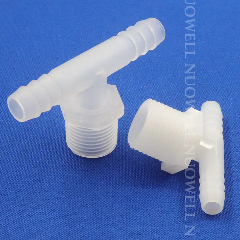 5~100Pcs G1/2 To 8~12mm T-type Plastic Male Thread Tee Connector Aquarium Pagoda Joint  Irrigation Water Pipe Fittings