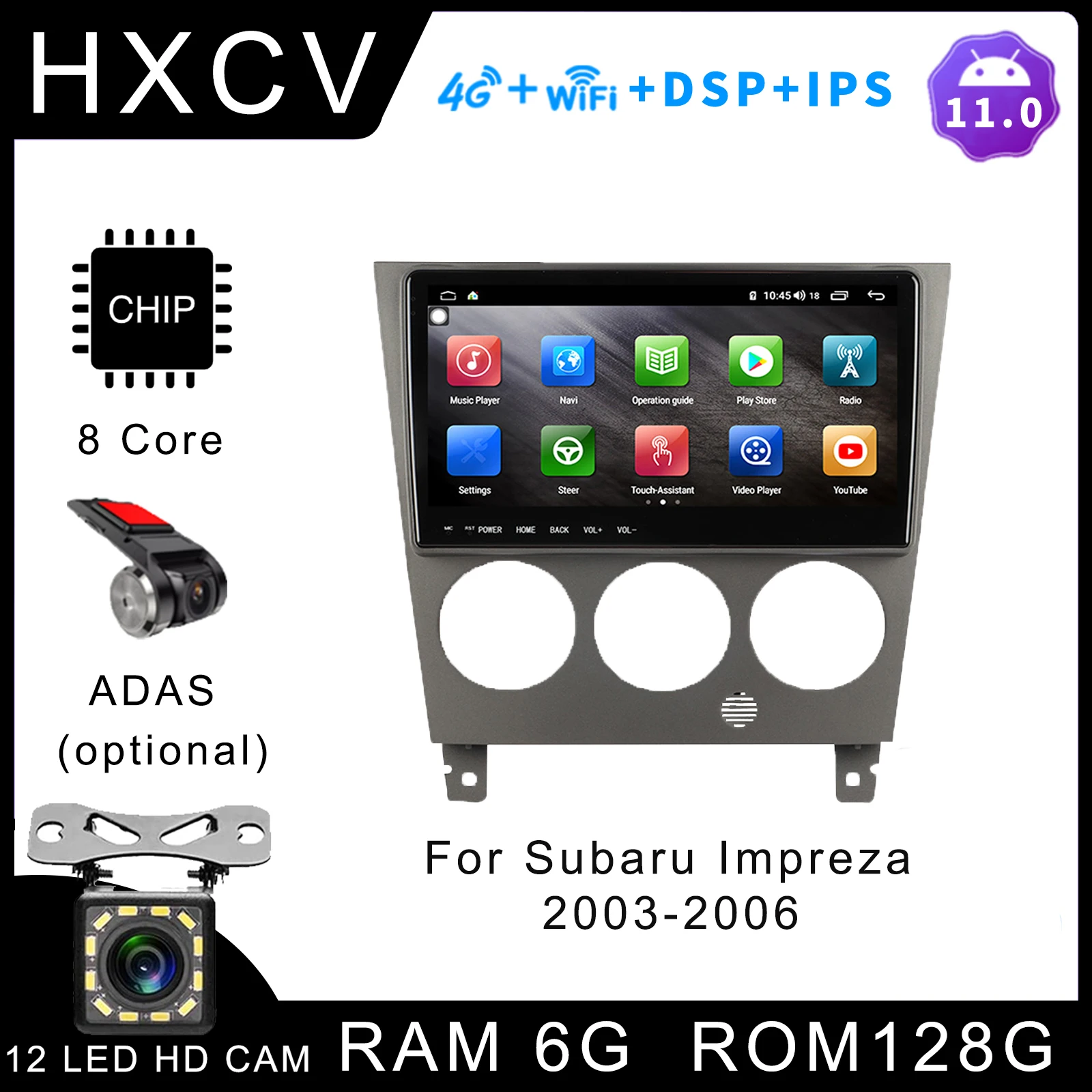 

Автомобильный радиоприемник для Subaru Impreza 2003-2006, с высоким gps-Навигатором, 4G, автомобильный стереоприемник с bluetooth, сенсорным экраном, автомобильные радиоприемники