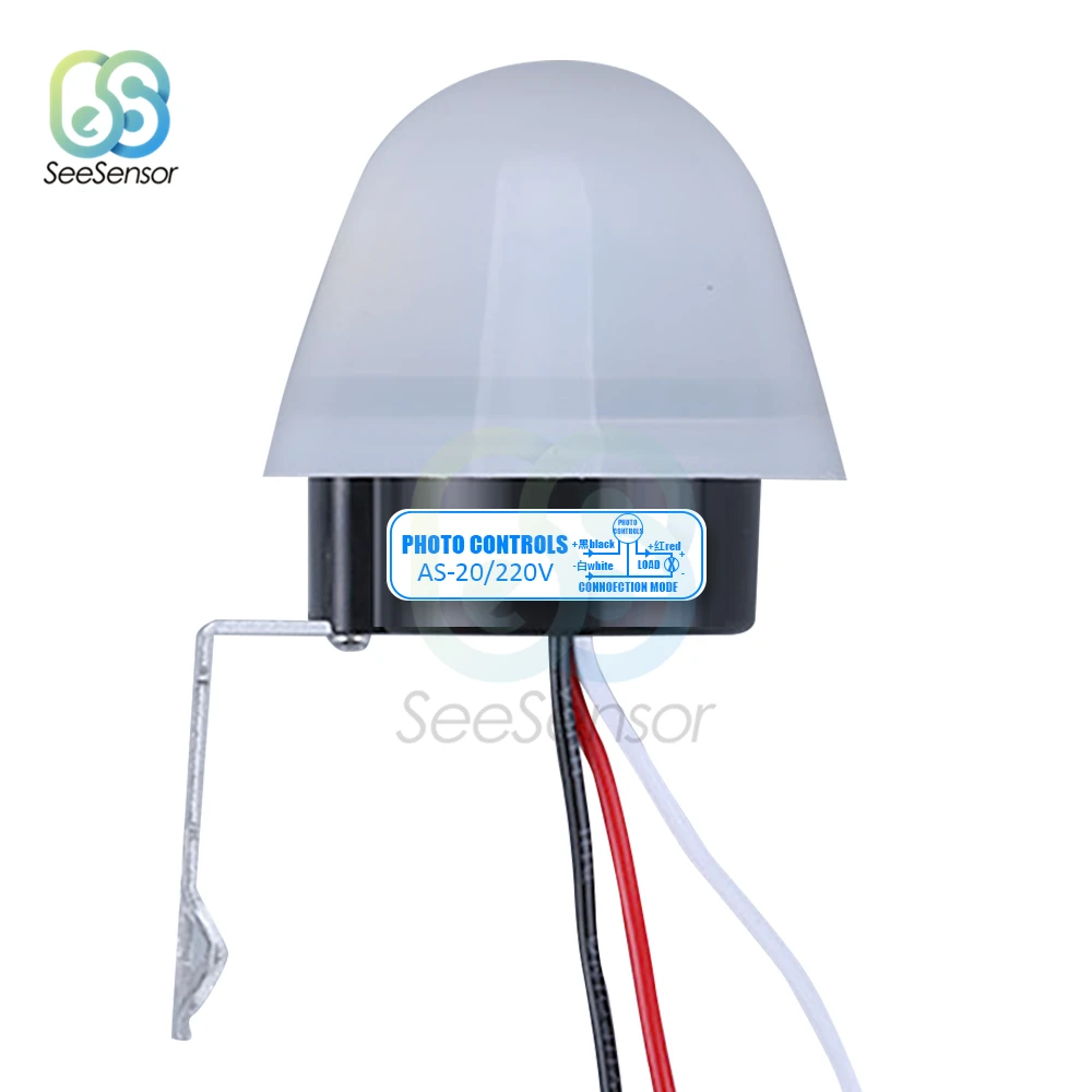 Automatic Auto On Off Photocell Street Light Switch AC/DC 12V AC 110V 220V 50-60Hz 10A Photo Control Photoswitch Sensor Switch