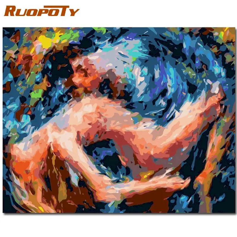 RUOPOTY Painting By Numbers 40x50cm Frame Nake Women Figure Oil Picture By Number HandPainted Unique Gift Home Decor Photos