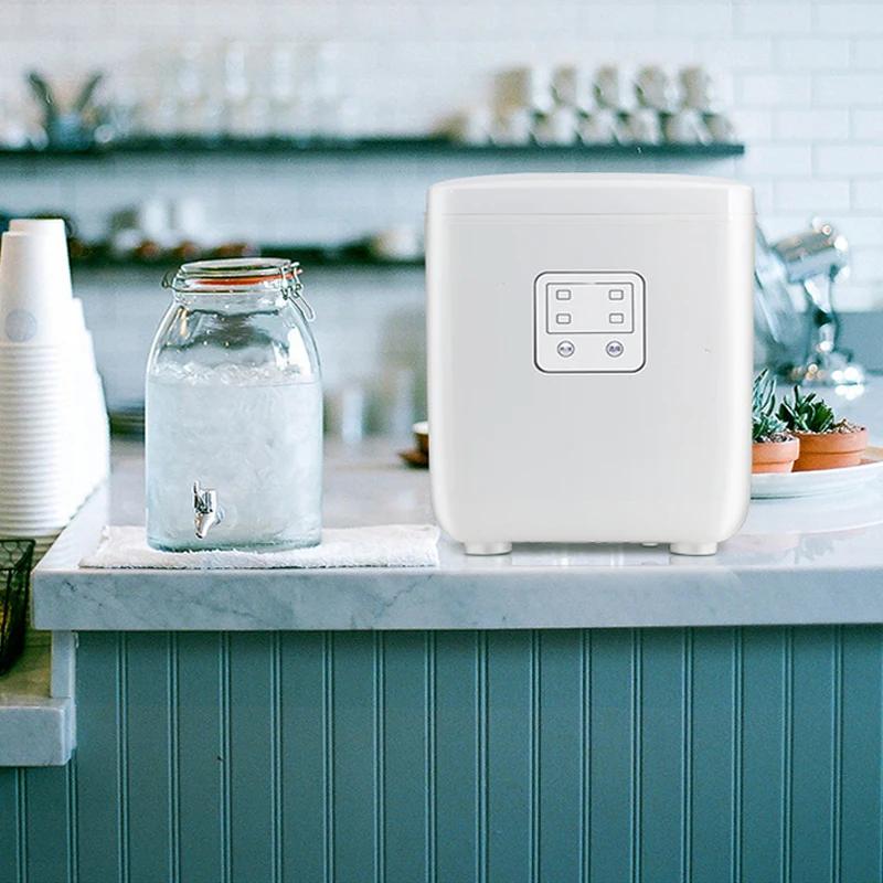 15กก.บ้านหอพักนักเรียนมินิเครื่องทำน้ำแข็งอัตโนมัติ Commercial Ice Maker นมชากาแฟ Shop Ice Maker น้ำแข็งรอบ cube IceMake