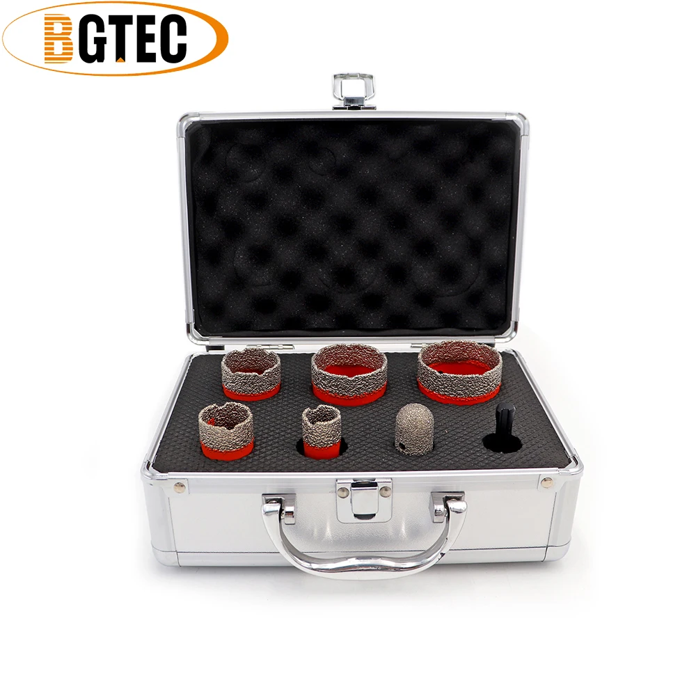 BGTEC 1set 20/28/35/45/50/F20/SDS لقم حفر الماس الأساسية مع صندوق 5/8-11 لقم ثقب المنشار