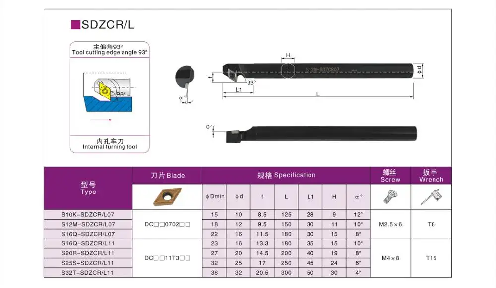 BEYOND SDZCR S10K-SDZCR07 S12M-SDZCR07 S16Q-SDZCR07 S16Q-SDZCR11 S20R-SDZCR11 S25S-SDZCR11 SDZCL11 Carbide Lathe Tool Holder