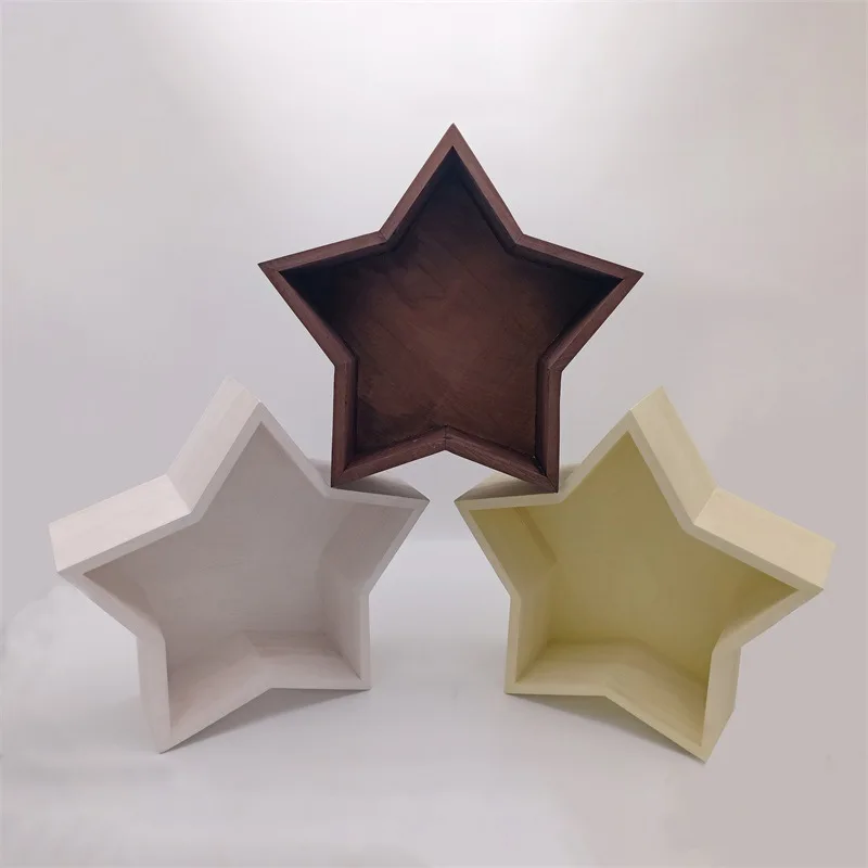 

Hot Newborn Photography Props One Month Baby Retro Shabby Style Five-pointed Star Theme Photo Children Studio Basket Decoration