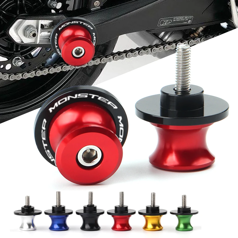 

For DUCATI MONSTER 695 696 796 797 821 Monster 1200 1200S 1200R 6MM Motorcycle CNC Aluminum Swingarm Spools Slider Stand Screws