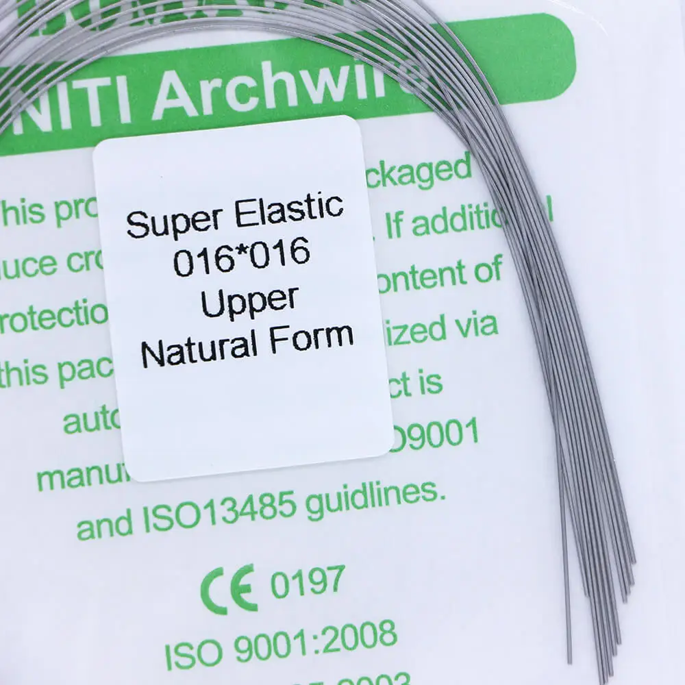 Dental Orthodontic Nitinol Arches Wires Super Elastic NITI Rectangular 10 Pieces Natural ArchWire Dentistry Dentist Materials