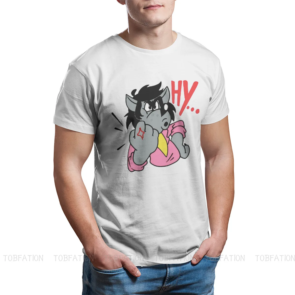 Nervous Angry Hy Hip Hop TShirt Nu Pogodi Well Just You Wait Wolf Hare Cartoon Creative Tops T Shirt Men Tee Unique Gift Clothes