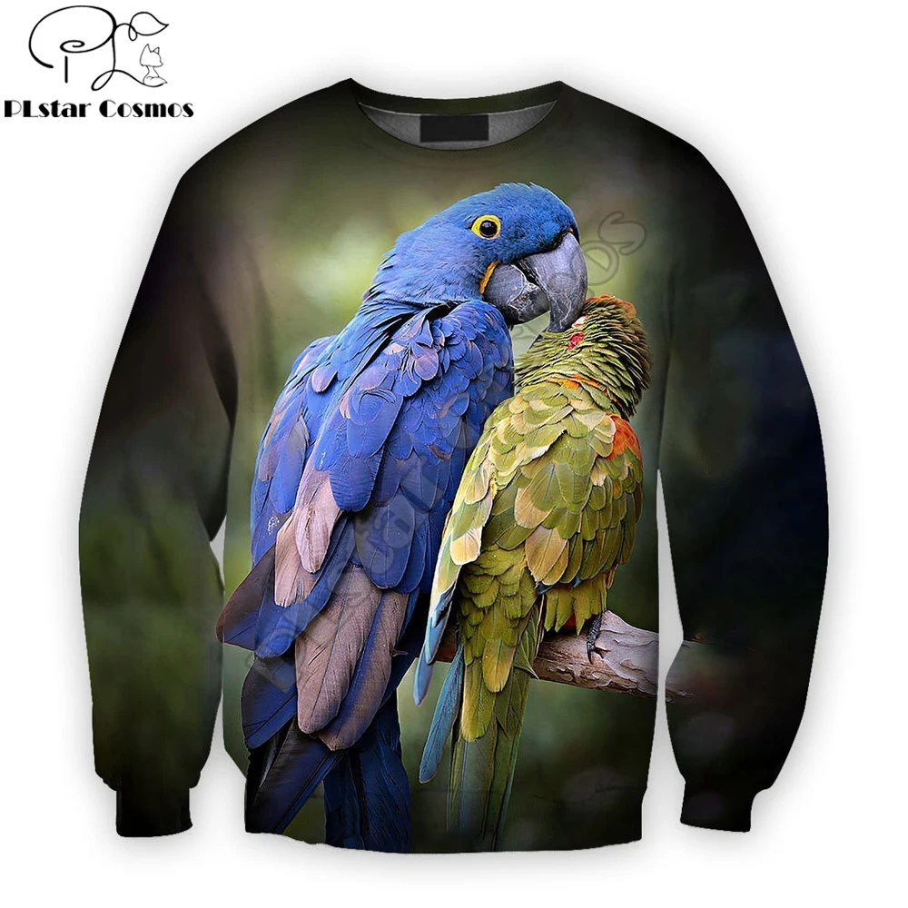 

Animal Love Parrot 3D All Over Printed Mens autumn Sweatshirt Harajuku Unisex Casual Pullover Streetwear Tracksuits DK240