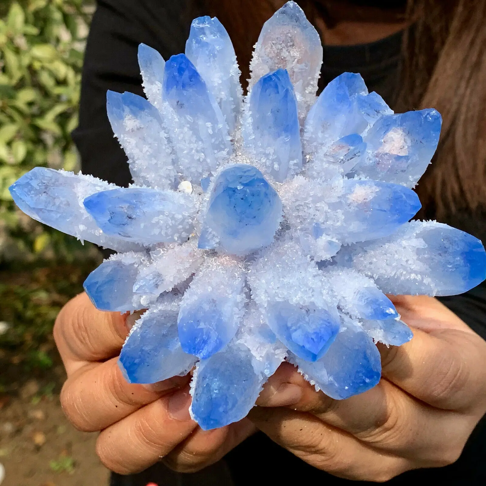 400g/700g/1000g Find a new crystal sample of sky-blue Phantom quartz crystal