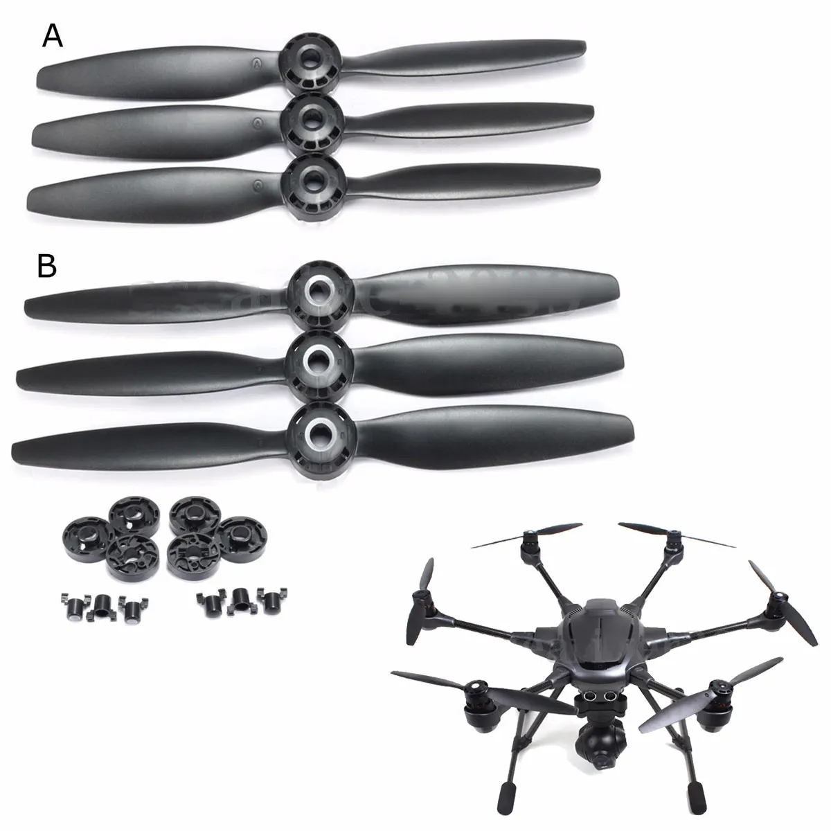 Hélices a b Lâminas Adereços Cwx3 Ccwx3 Acessório Hélice Lâminas para Yuneec Typhoon h 480 Drone Substituição Reparação Parte Pcs